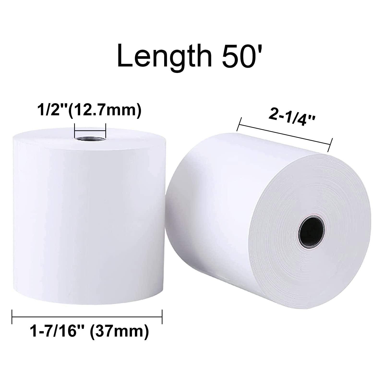 (50 Rolls) LabelMore 2 1/4" X 50' Thermal Paper Rolls, Credit Card Paper Rolls Thermal, Cash Register Roll, Premium Pos Thermal Printer Paper - Image 3