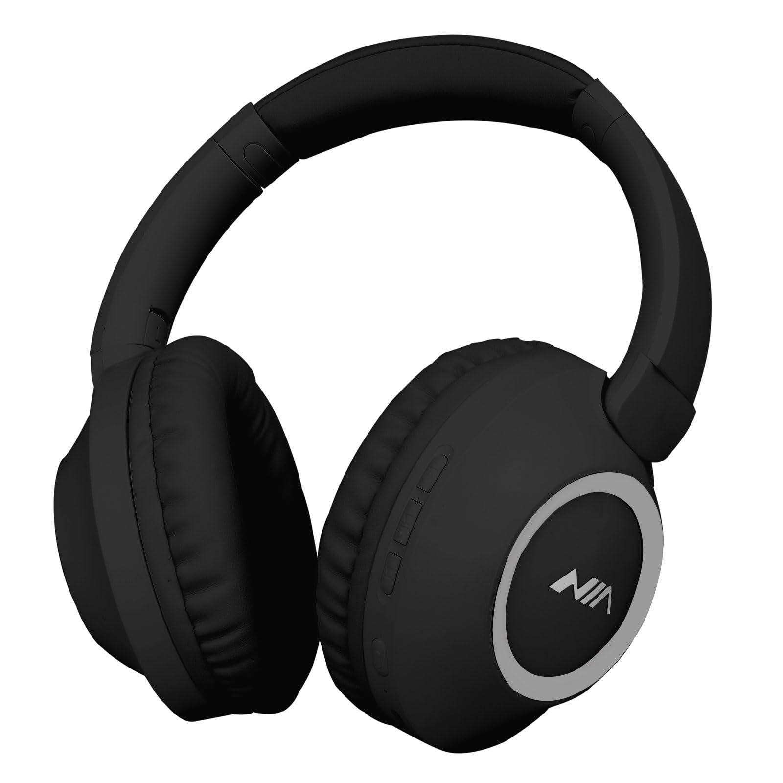 XuanGui Over Ear Bluetooth Headphones, Foldable Wireless Headphones with 20H Playtime HiFi Stereo, Bluetooth 5.3, FM/TF for Home Office Travel NX200, Black