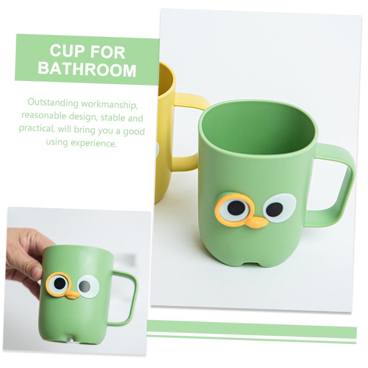 BRIGHTFUFU Toothbrush Storage Cup Toothbrush Cup Holder Plastic Cartoon Design Reusable for Boys and Girls Adults - Image 8