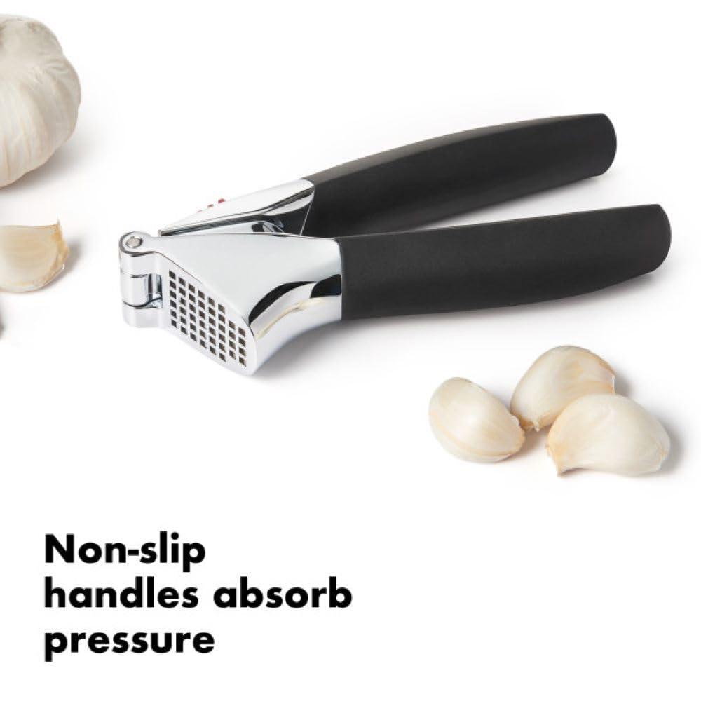 OXO Good Grips Heavy Duty Garlic Press, Die-Cast Zinc, Black - Image 6