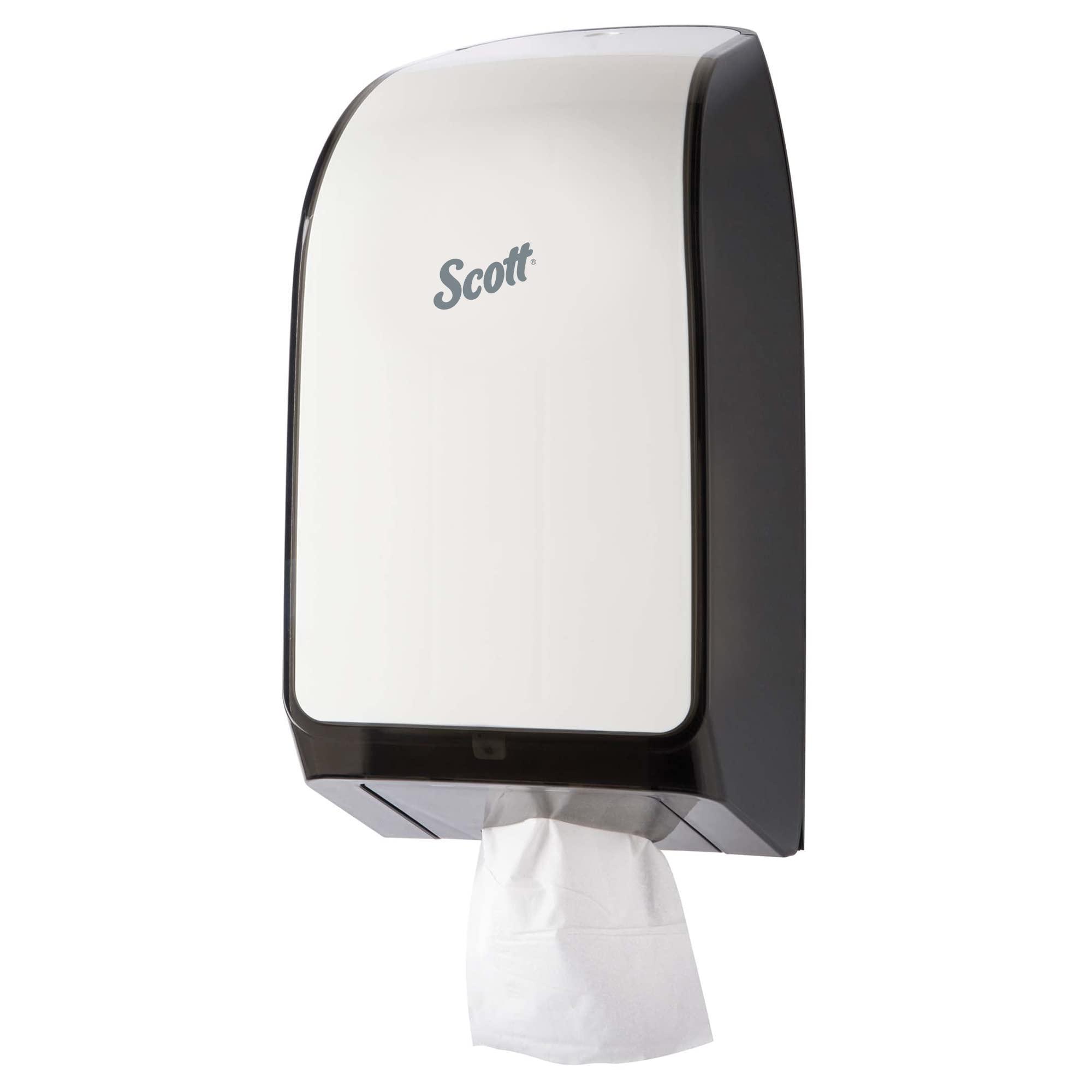 Scott® Hygienic Bathroom Tissue Dispenser (40407), White, compatible with Scott® & Cottonelle® Hygienic Bathroom Tissue, 7.0" x 5.725" x 13.339" (Qty 1) - Image 3