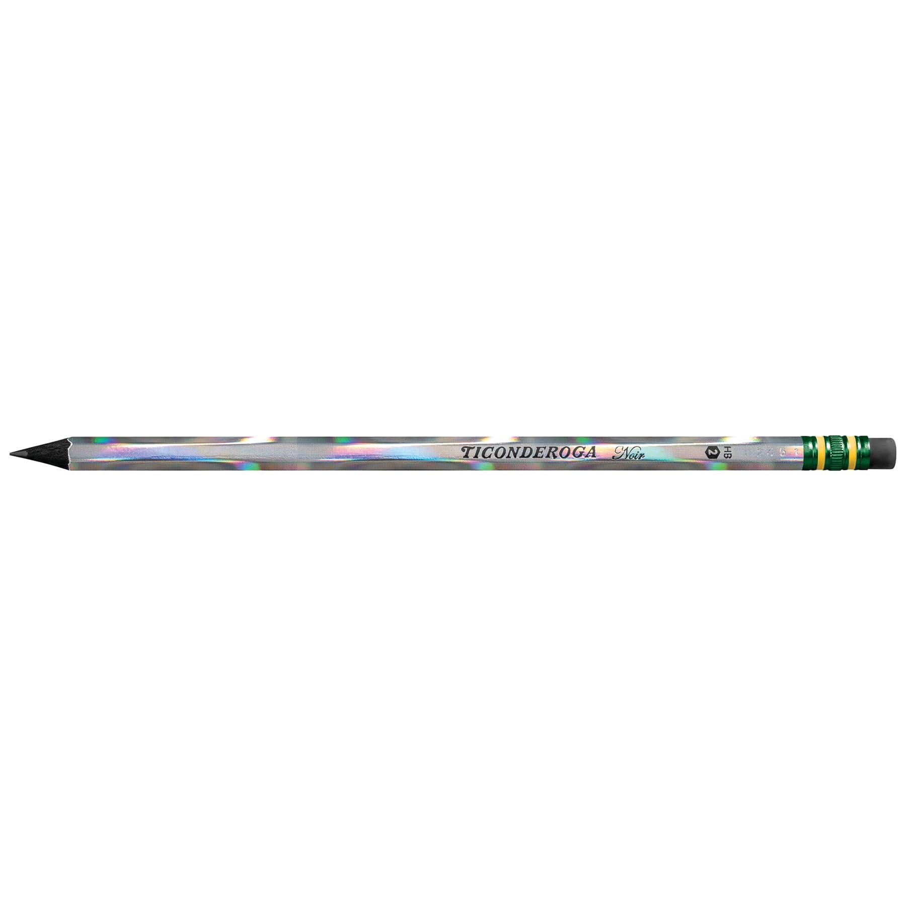 Ticonderoga Noir Black Wood-Cased #2 Pencils, Holographic Design, 12 Count - Image 3