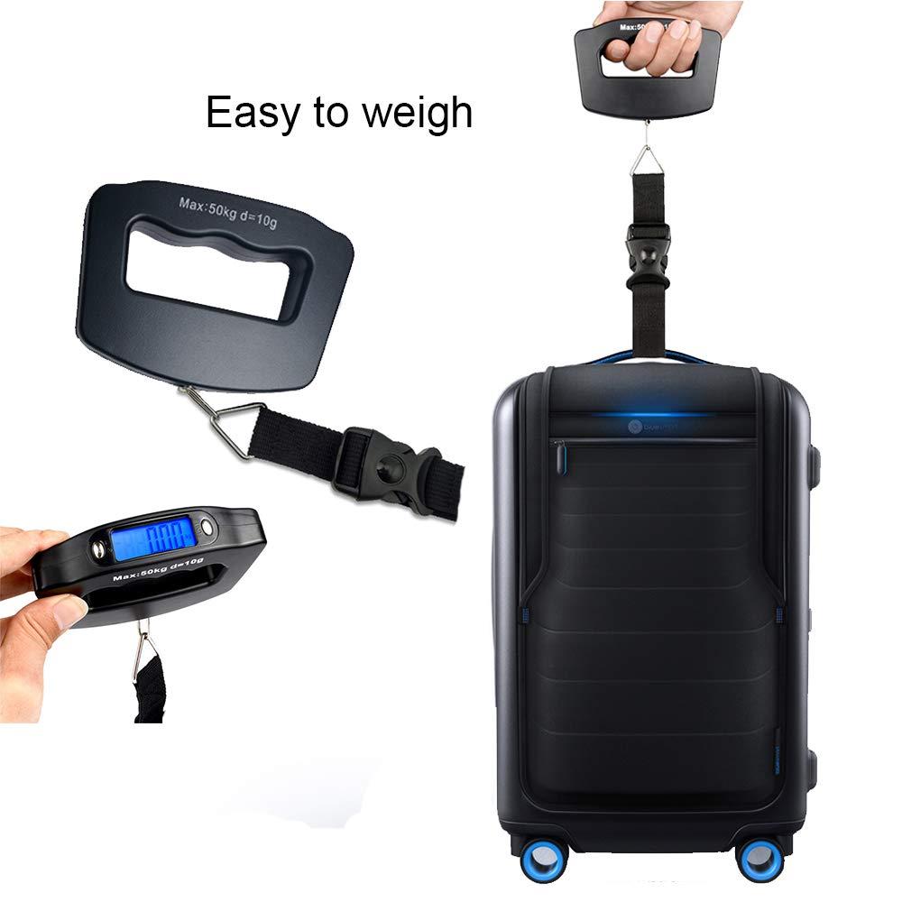 YAGSUW Handheld Digital Luggage Scale with Grip for Travel Portable Electronic Weighing Suitcase and Bag 110Lb/50kg Black - Image 8