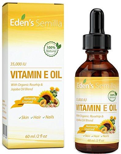 100% Plant Extract Vitamin E Oil 35,000 IU + Organic Rosehip & Jojoba Blend - Fast Absorbing Skin Protection for Face & Body. Pure Ingredients - Ideal for Sensitive Skin - Use Daily - Image 5