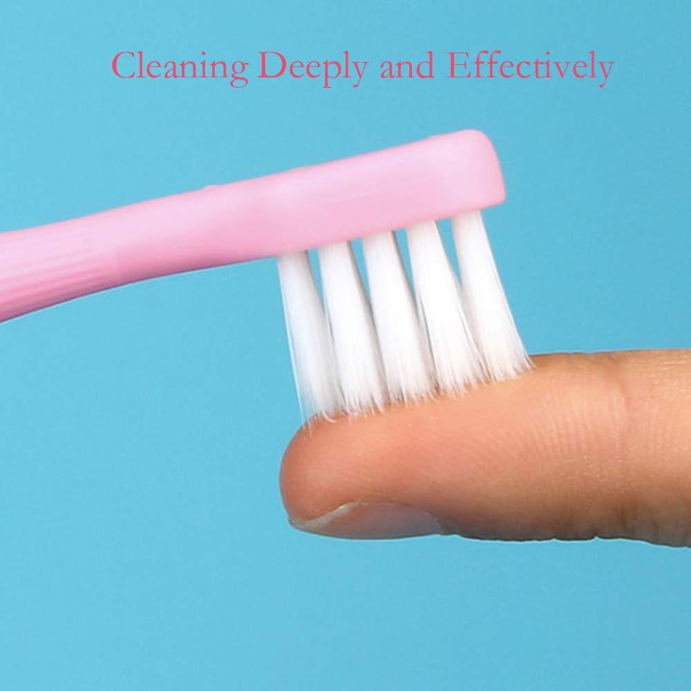 newrichbee 6 Packs Kids Toothbrush,Lovely Little Mushroom Extra Soft Bristles Toddler Toothbrush for 1-3Years Old (Pink& Yellow &Blue)… - Image 4