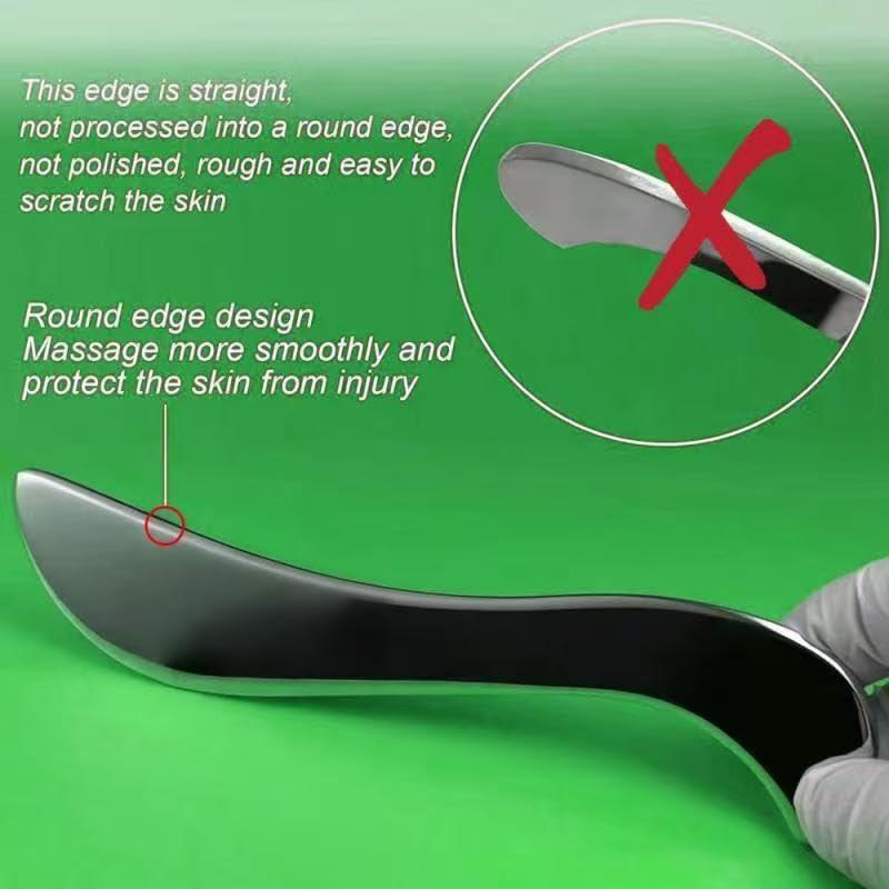 GYX COELE 4 in 1 Stainless Steel Gua Sha Muscle Scraper Tool, Professional IASTM Physical Therapy Tool Set for Massage and Scraping （4pcs Carry Bag） - Image 6