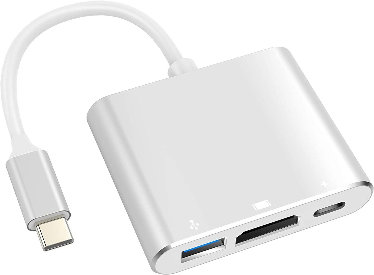 Battony USB C to HDMI Adapter USB Type C Adapter Multiport AV Converter with 4K HDMI Output C Port & 3.0 Fasting Charging Port Compatible for MacBook Pro MacBook Air 2019/2018 iPad Pro 2019