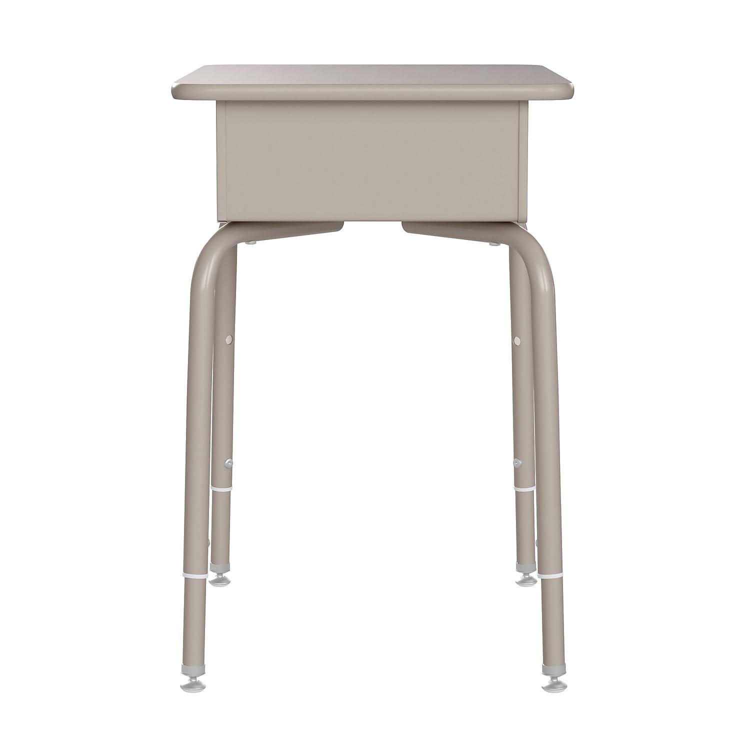 Flash Furniture Billie Student Desk - Gray Granite Open Front School Desk - Silver Metal Frame - 24"W x 18"D Adjustable Height, Durable for School or Remote Learning - Image 9