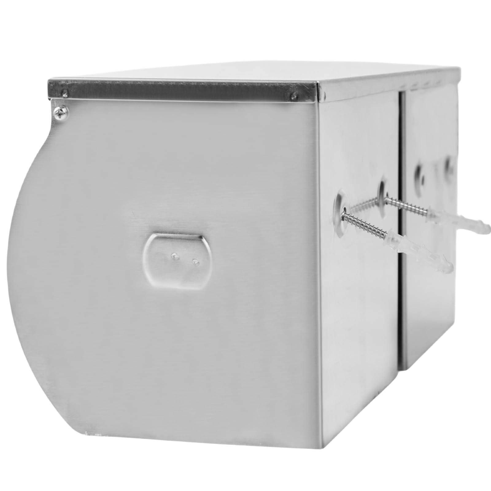 Desyeryamimi Double Roll Toilet Paper Holder Dispenser with Shelf Storage-Commercial 2-Roll Side by Side Stainless Steel Toilet Tissue Holder/Dispenser Wall Mount for Bathroom/Restroom-Brushed Finish - Image 8