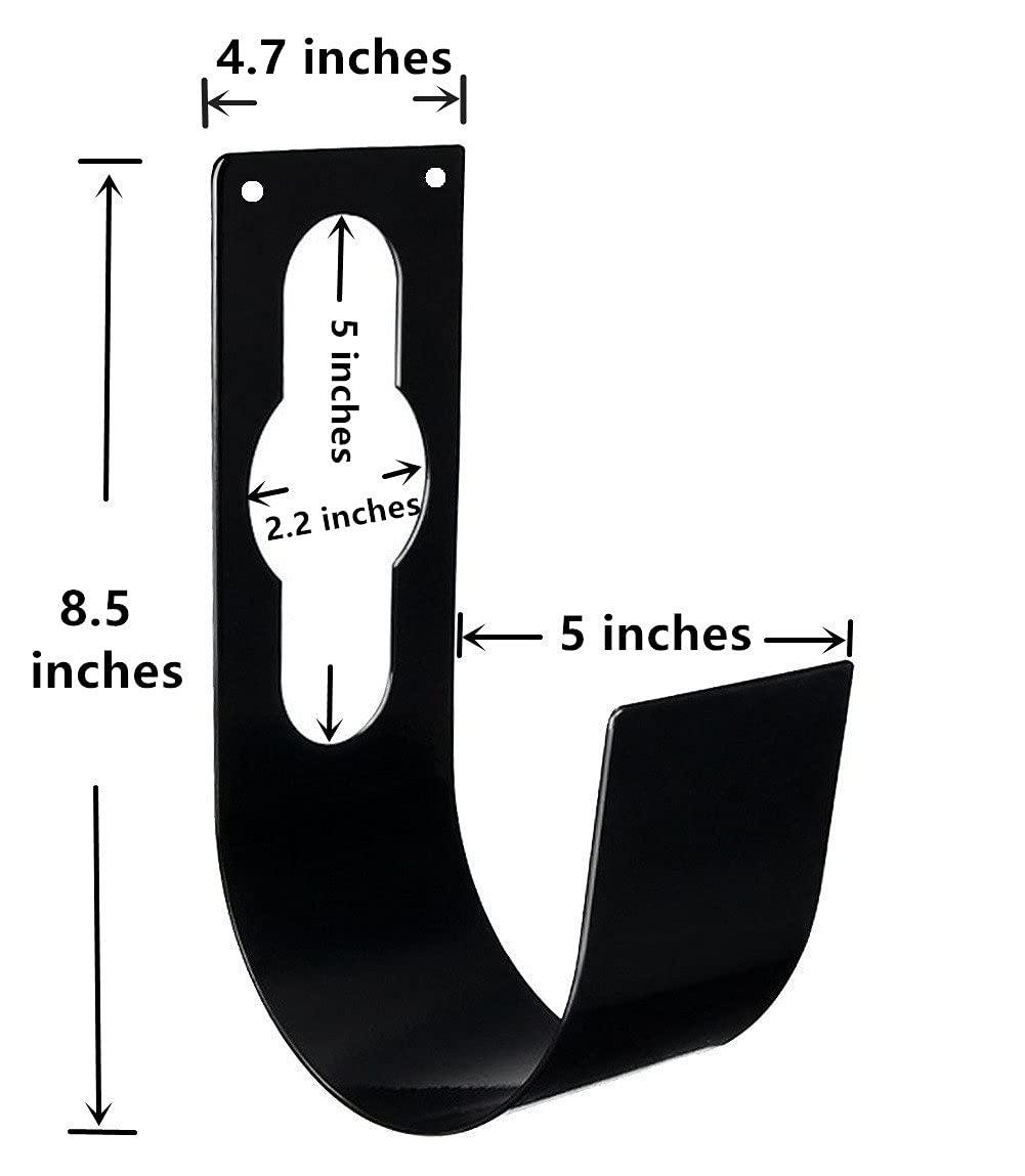 Ebliiny Garden Hose Hanger Wall Mount Heavy Duty Hose Holder Hook for 150ft 100ft 75ft 50ft Expandable Hose (Large, Black) - Image 3