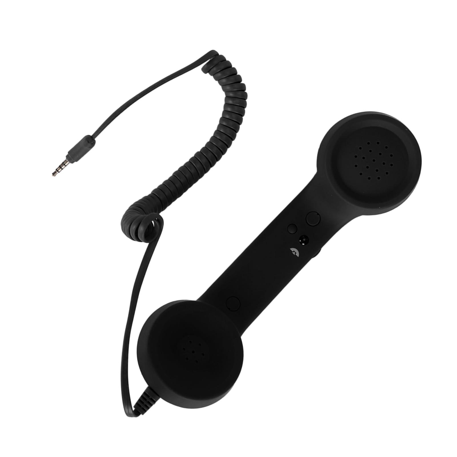 FLEXMAN Bluetooth Retro Phone, Radiation Proof Vintage Phone Handset with 3.5mm Socket, Multifunction Classic Retro Phone Handset for Smartphone Decorations Props (Black) - Image 5