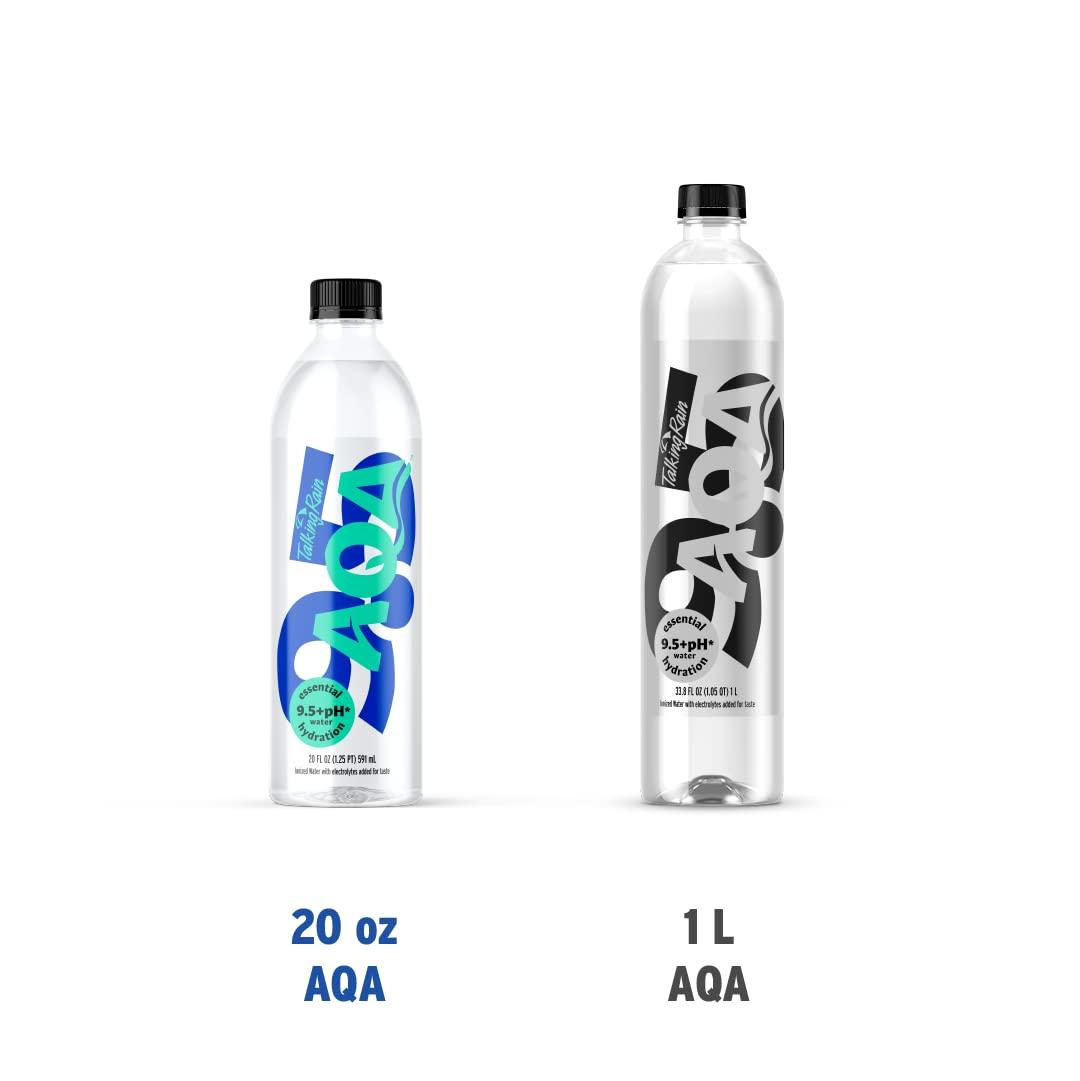 Talking Rain AQA Alkaline Ionized Bottled Water, 9.5 pH, with Electrolytes and Minerals Added for Taste, 20 fl oz Bottle (Pack of 12) - Image 5