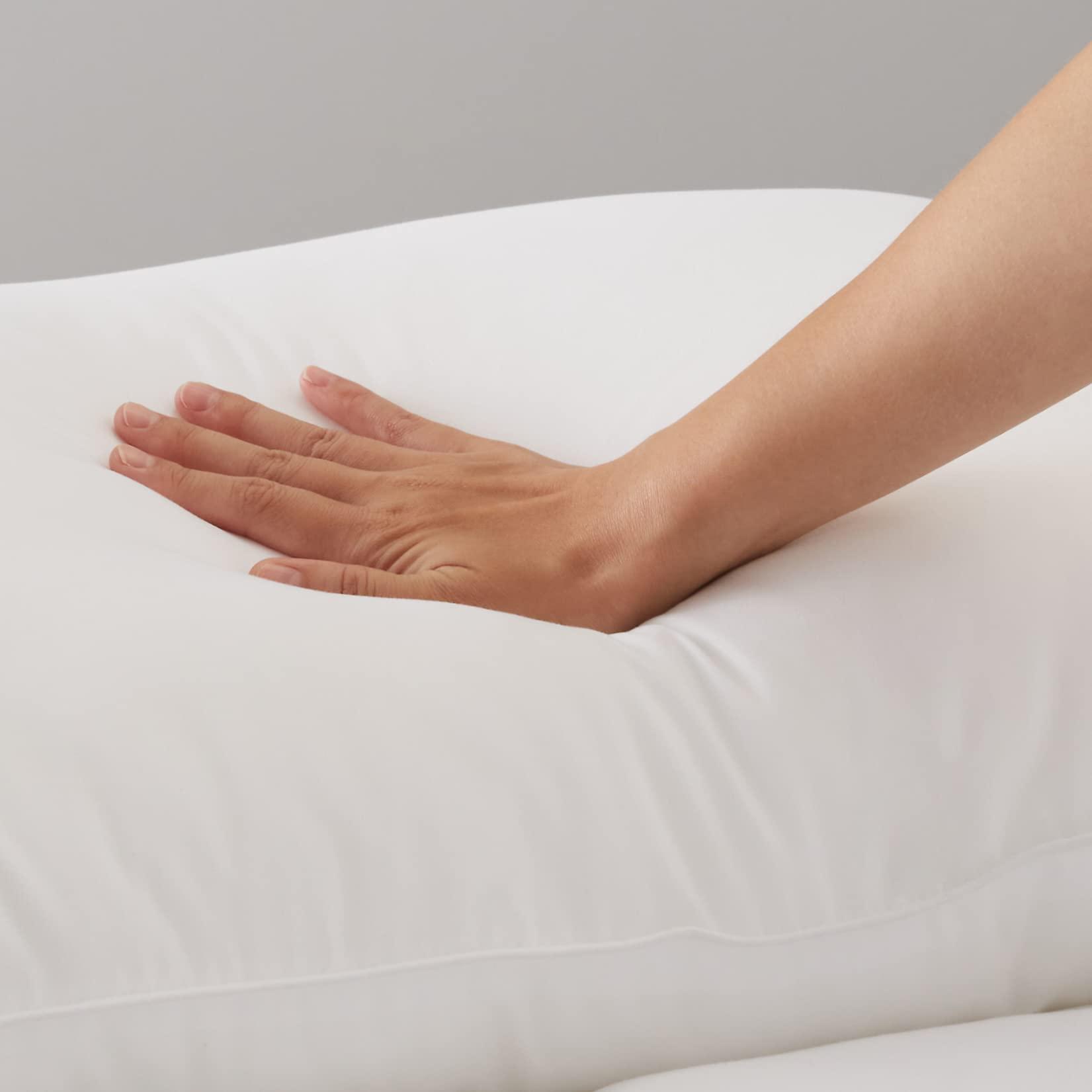 Amazon Basics Down Alternative Pillow for Back Side Sleepers, Medium Density, Standard Size, 26" x 20", 2-Pack, White - Image 11
