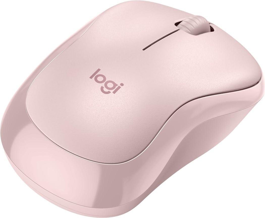Logitech M220 Silent Wireless Mouse, 2.4 GHz with USB Receiver, 1000 DPI Optical Tracking, 18-Month Battery, Ambidextrous, Compatible with PC, Mac, Laptop - Pink