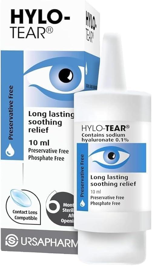 Tear Eye Drops for Treatment of Severe and Dry Eyes Sodium Hyluronate 0.1% 10ml