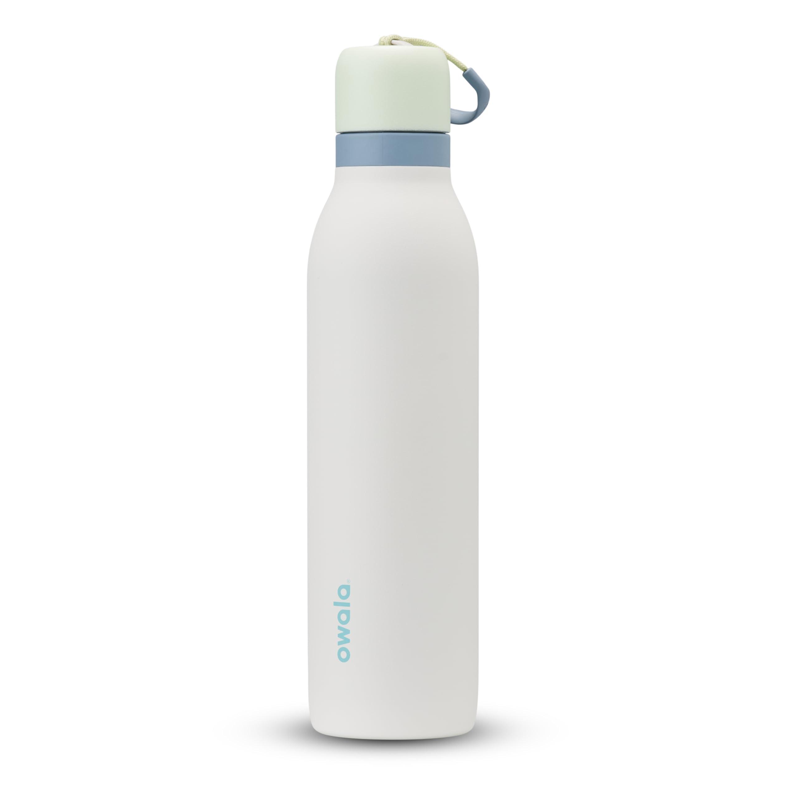 Owala FreeSip Twist Insulated Stainless Steel Water Bottle with Straw for Sports and Travel, BPA-Free, 24-oz, Green/White (Iced Breeze)