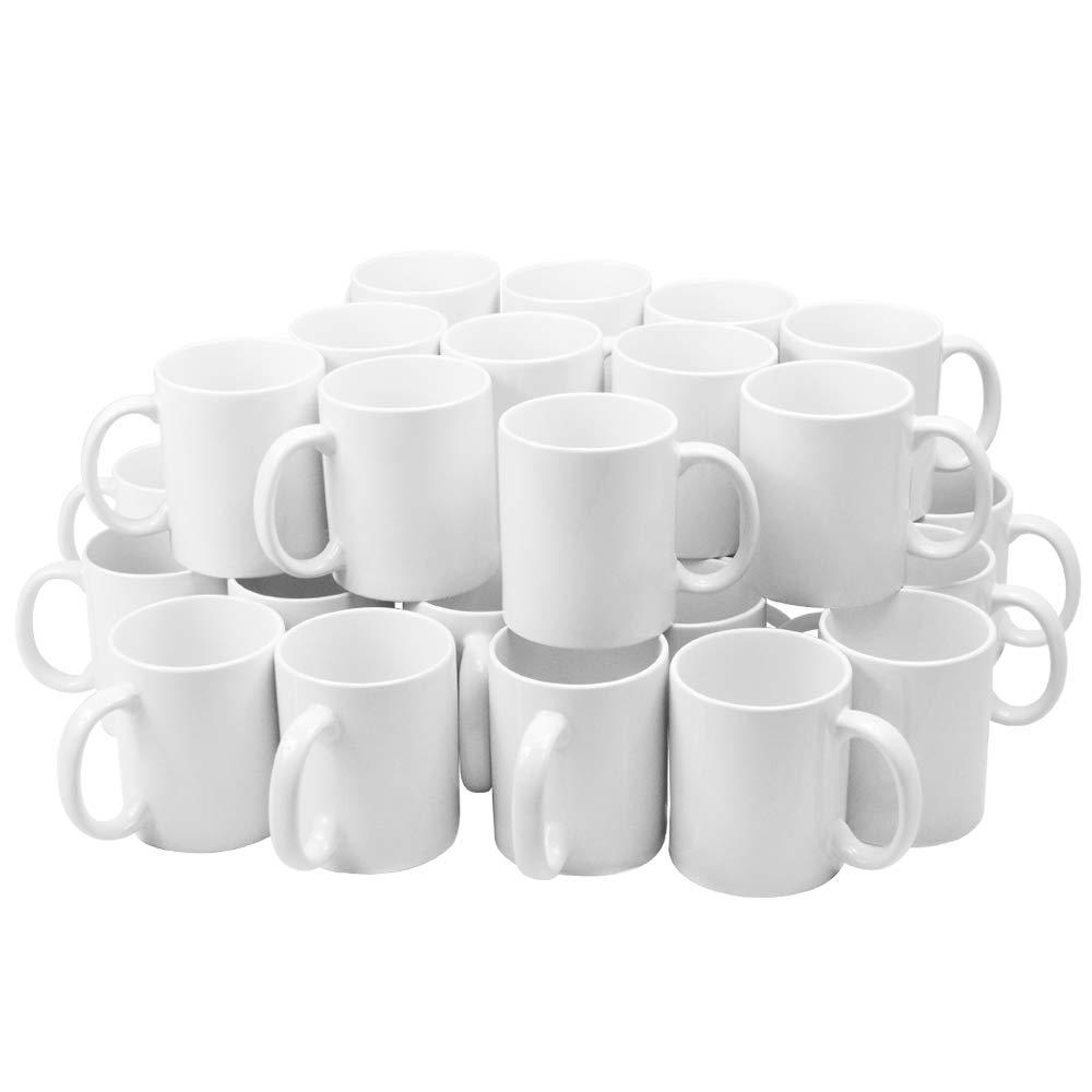 MYSUB Sublimation Mugs, Cups 11oz Sublimation Ceramic Blank Coffee Mugs,White Cups, Sulimation Blanks, Blank White Mugs-36 pack bulk bundle (36pc white mug single box) - Image 7