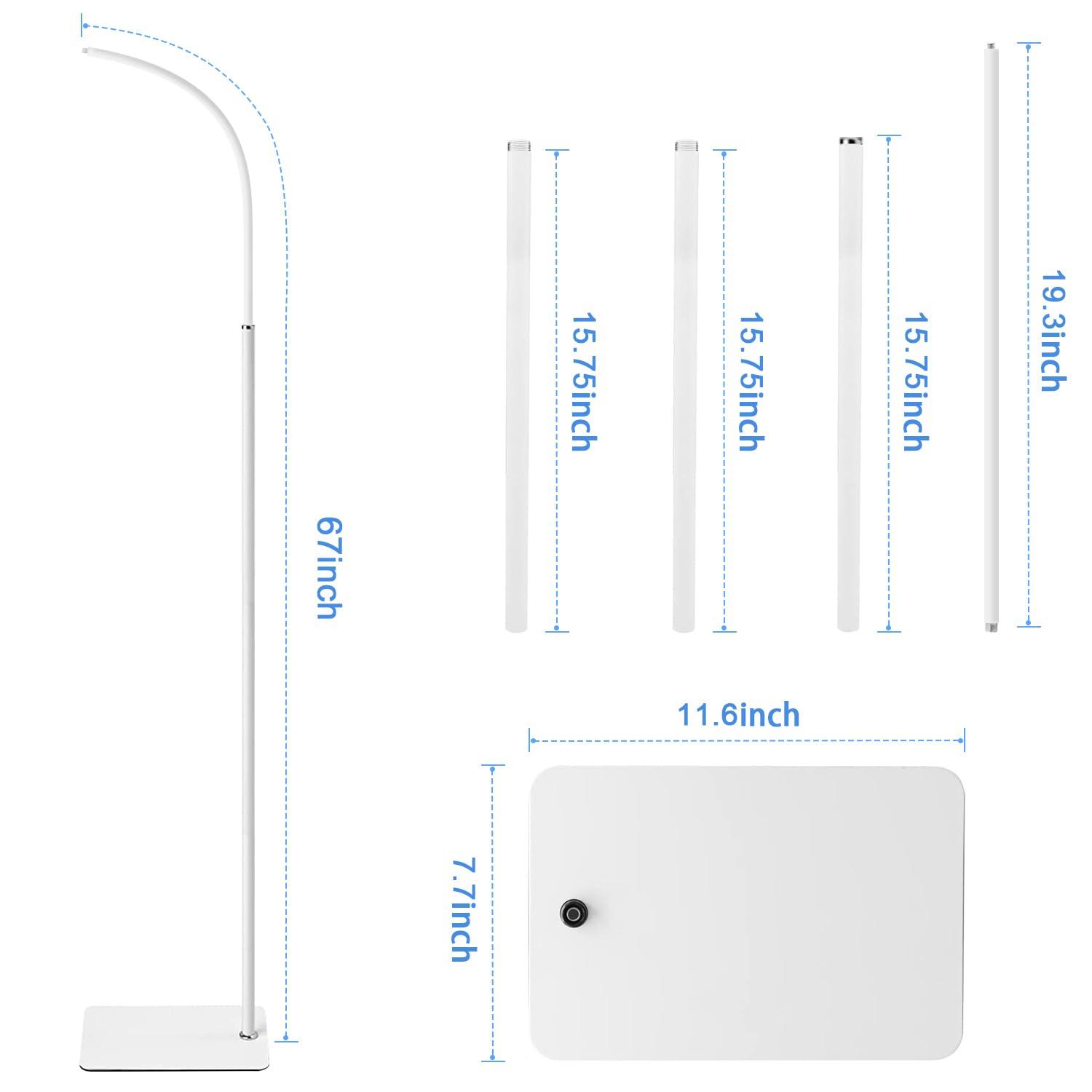 67" Adjustable Height Baby Monitor Floor Stand Holder Compatible with Hellobaby,ANMEATE,Infant Optics DXR-8 Pro,Also Compatible with The Nanit Pro Smart Baby Monitor & Flex Stand Without Tool - Image 3