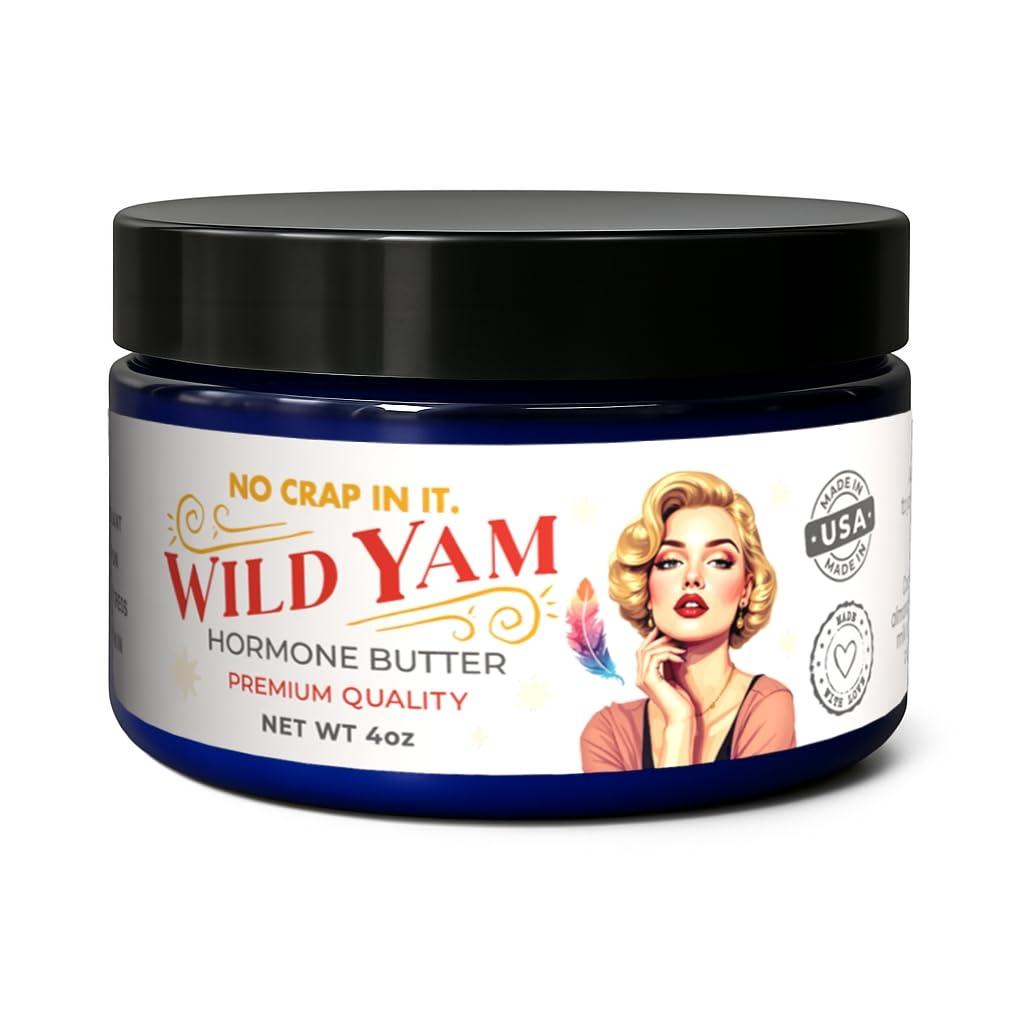 No Crap In It Wild Yam Body Butter- Natural, Wild yam cream with Hydrating Relief in a 4oz Jar