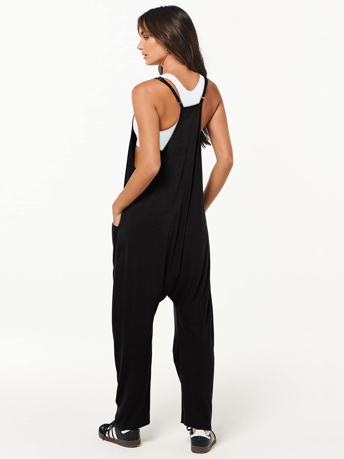ANRABESS Jumpsuits for Women Casual Summer Overalls Sleeveless Spaghetti Strap Romper Jumpers Trendy Beach Vacation Outfits - Image 5