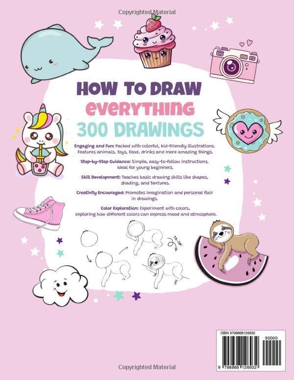 How To Draw Everything: 300 Drawings of Cute Stuff, Animals, Food, Gifts, and other Amazing Things | Book For Kids - Image 2