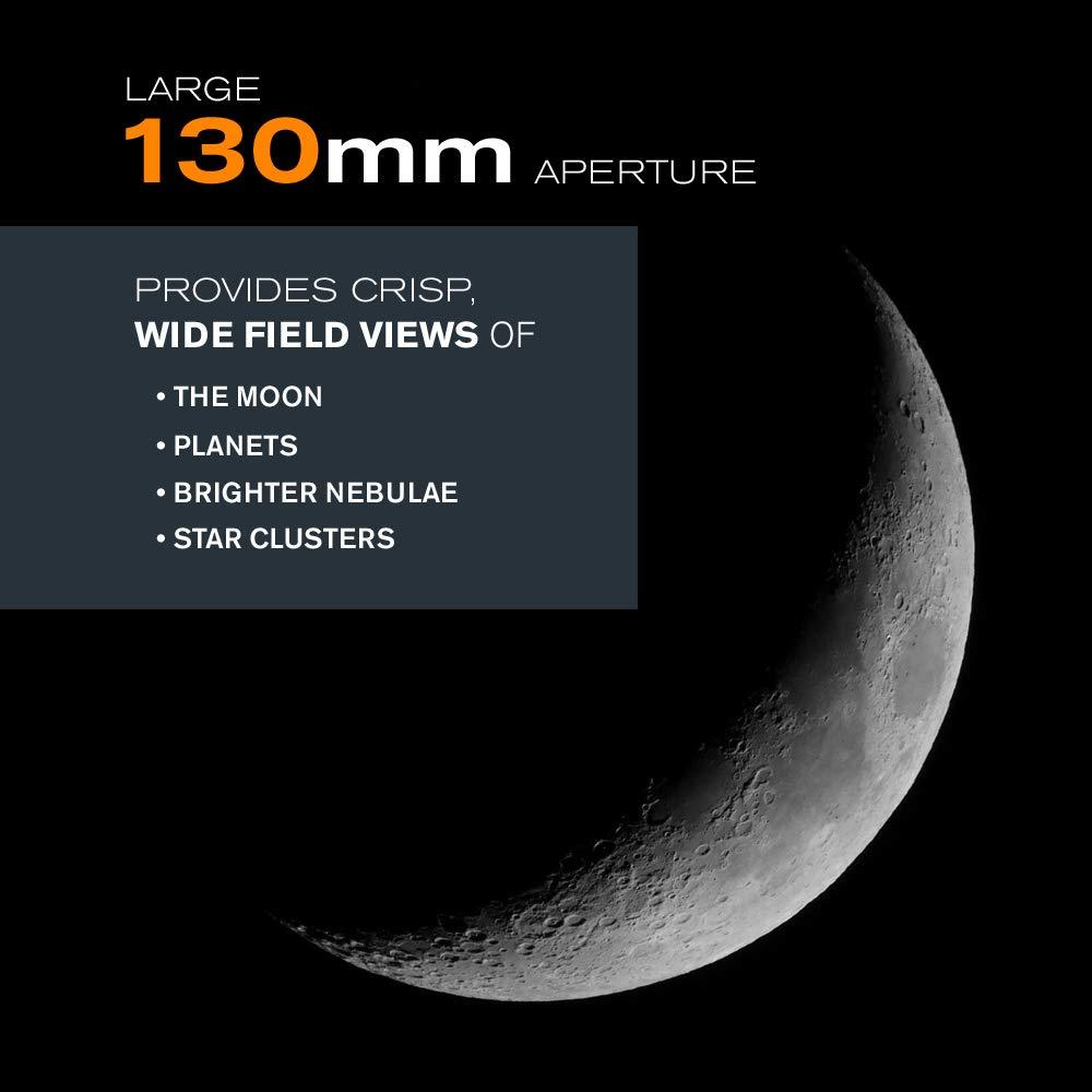 Celestron – AstroMaster 130EQ Newtonian Telescope – Manual Reflector for Beginners – Aluminized Mirror – Adjustable-Height Tripod – Includes Accessories Plus Astronomy Software Package - Image 9