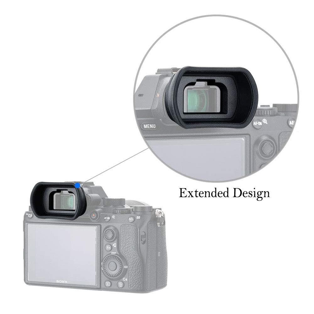 2 Packs Eyecup Eyepiece Eyeshade for Sony a7III a7II a7 a7R IV a7R II a7R III a7S II a9 a58 a99 II Viewfinder Replaces Sony FDA-EP18 FDA-EP16 FDA-EP15 Eye Cup - Image 5