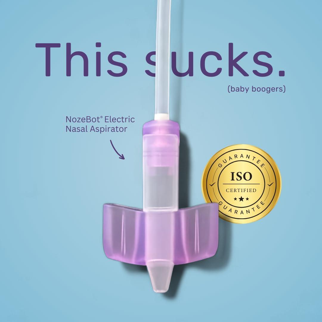 Dr. Noze Best - NozeBot | Electric Baby Nasal Aspirator | Hospital Grade Suction | Nose Sucker and Nasal Vacuum | Safe for Infants and Toddlers (On The Go - Mild Congestion) - Image 4