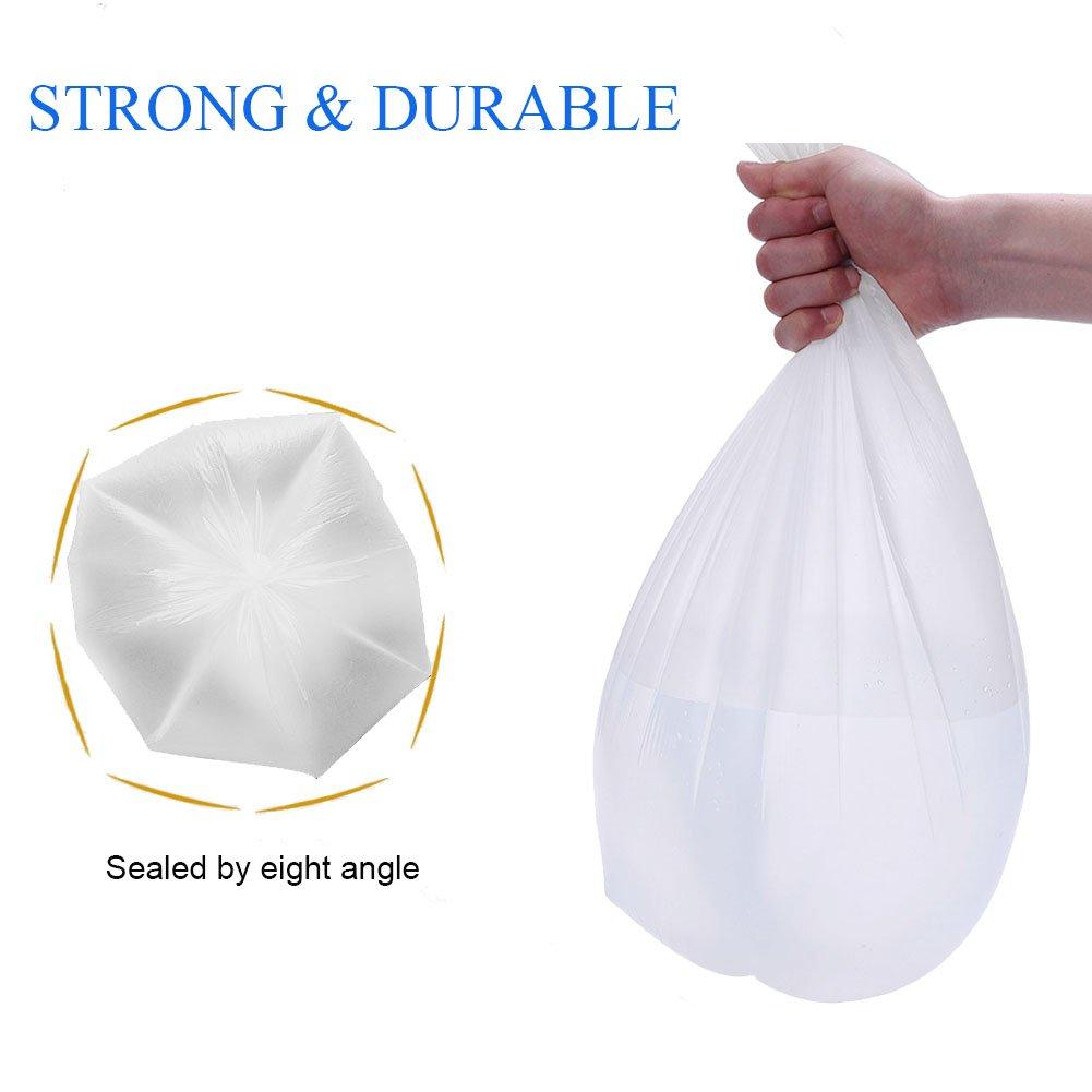 Small Trash Bags 4 Gallon Garbage Bags Waste Basket Bin Liners Bags For Bathroom, Kitchen, Office, Home Bedroom,Car- Clear White (125 Count) - Image 6