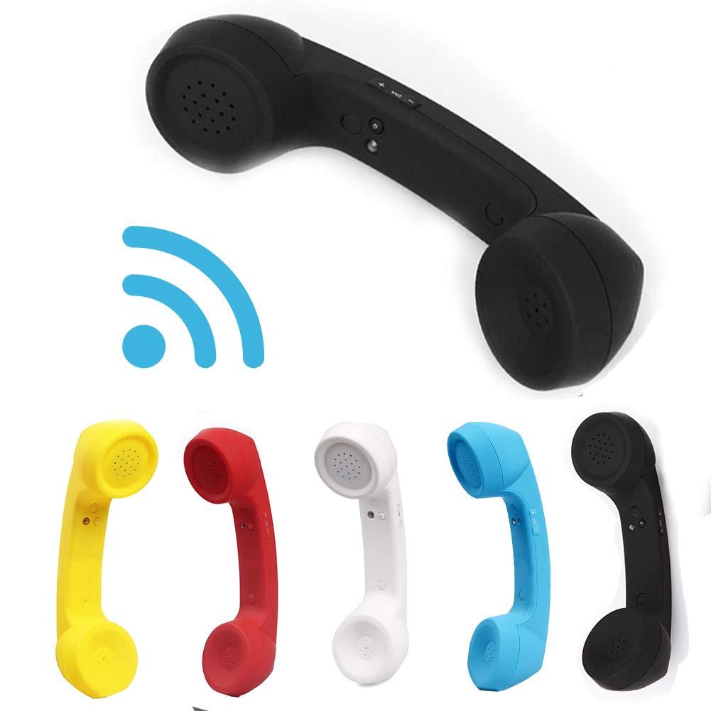 EMVANV Cordless Telephone Handset, Retro Wireless Mobile Phone Telephone Handset Receivers Headphones Radiation Proof Stereo Convenient Call Cell Phone(Red) - Image 9