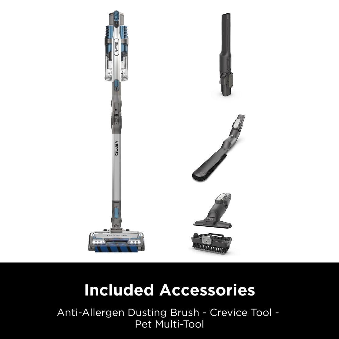 Shark IZ462H Vertex Ultra Lightweight Cordless Stick Vacuum with DuoClean PowerFins, Crevice, Pet Multi-Tool, Anti-Allergen, Brush, Removable Handheld, Flex, 60 min Runtime, Blue, MultiFLEX - Image 8