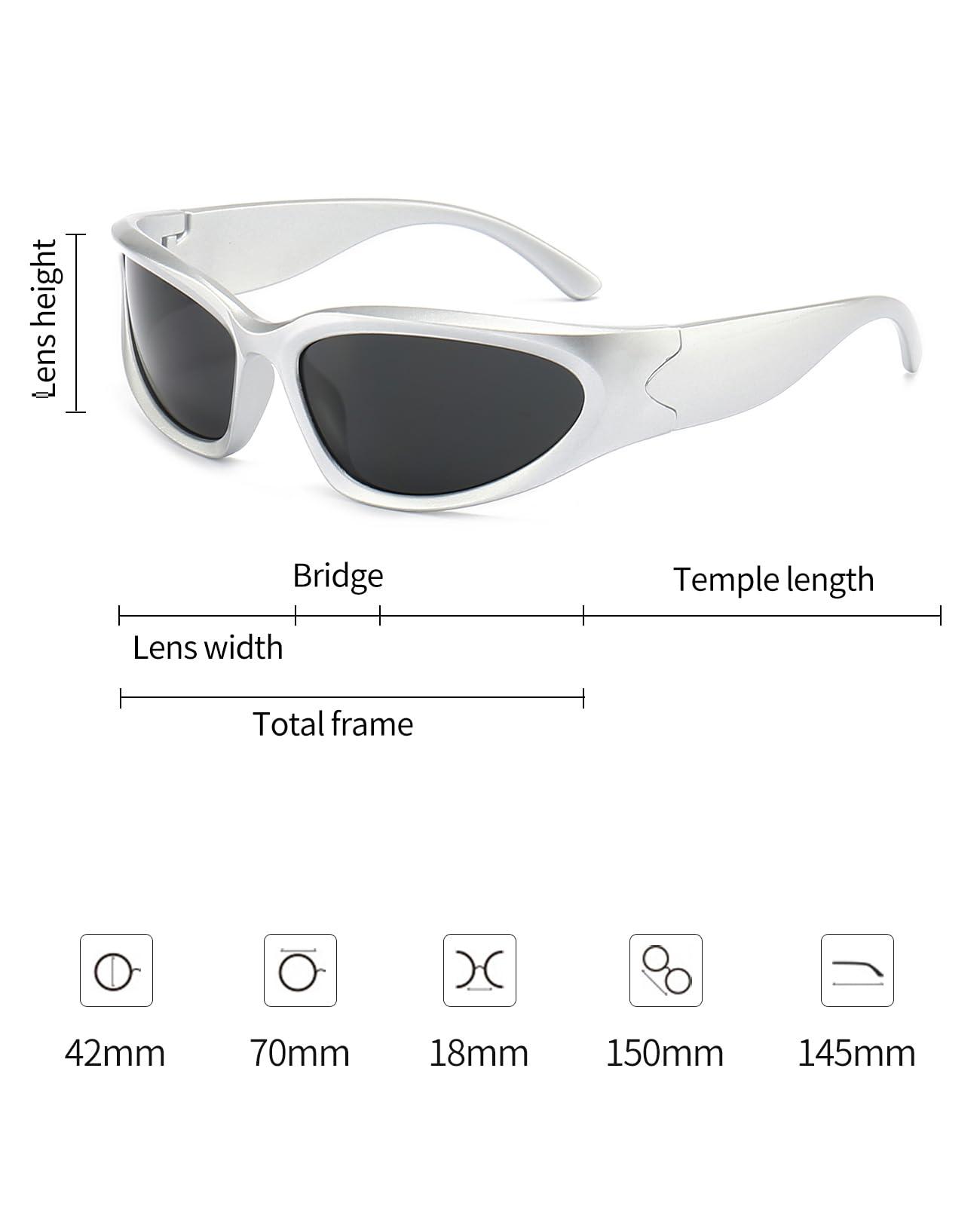 SOAR&EAGLE Y2K 3Pack Polarized sunglasses Wrap Around Men's Women's sunglasses Fashion Sport Shades Sun Glasses - Image 5