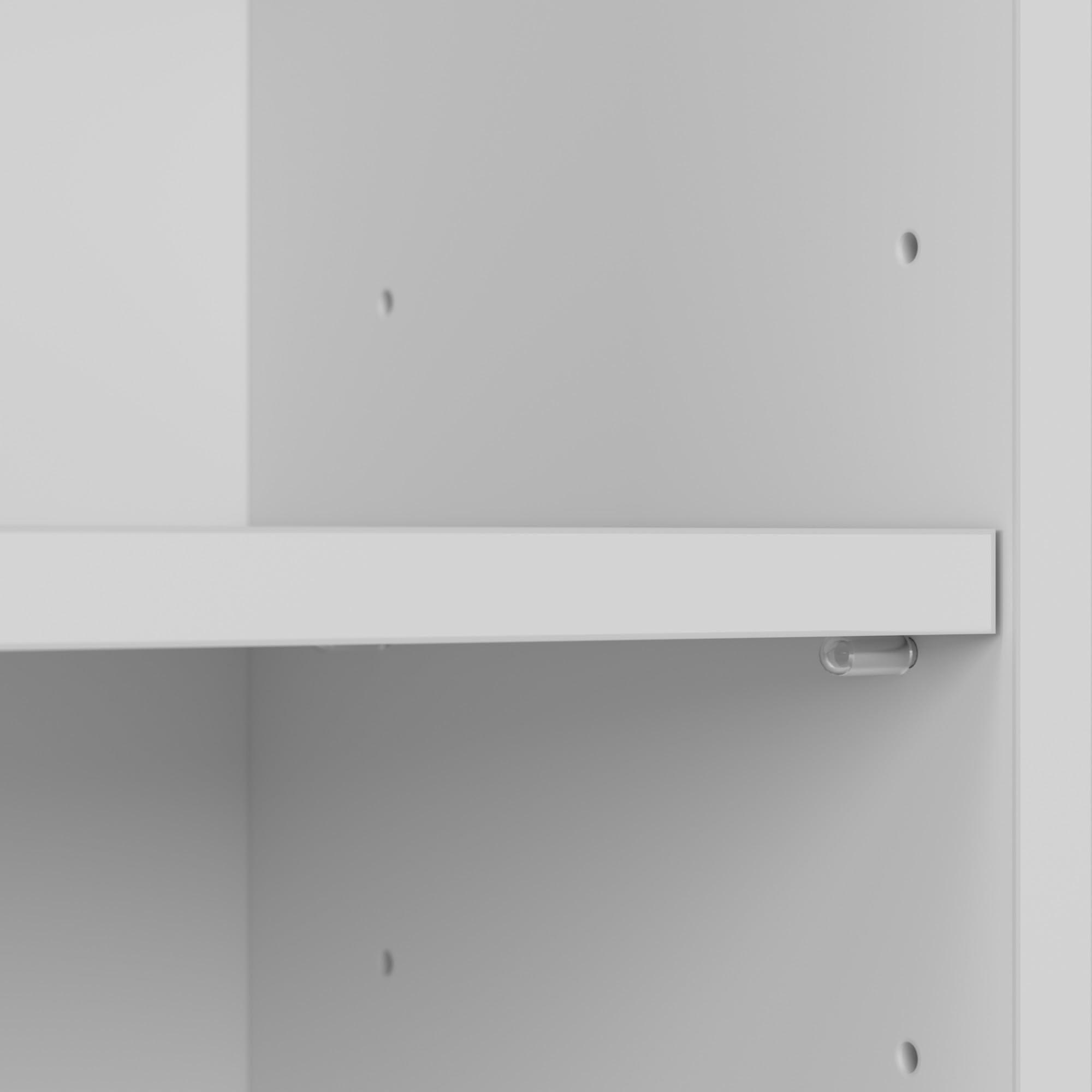 Bush Furniture Tall 5 Shelf Bookcase, Large Open Bookshelf, Sturdy Display Cabinet for Living Room or Home Office, Cabot Collection, White - Image 7