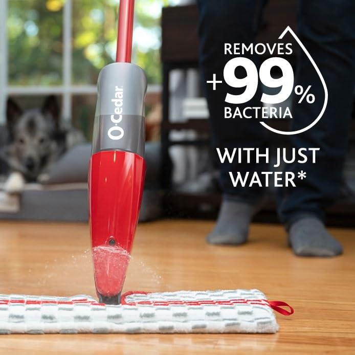 O-Cedar ProMist MAX Microfiber Spray Mop Removes 99% of Bacteria with just Water, Features 1 Extra Refill - Image 4