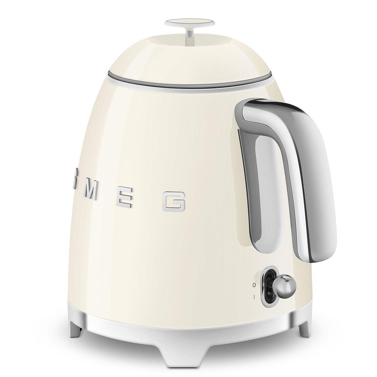 SMEG Mini 50's Retro Style 3 Cup Electric Kettle with Double Wall Anti Slip Base and Water Level Indicator (Cream) - Image 4