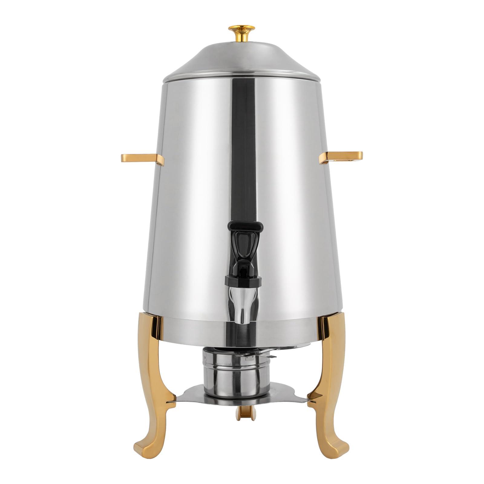 YIYIBYUS 3.5 Gallon Hot Beverage Dispenser, Stainless Steel Coffee Urn Chafer, Hot Drinks Dispenser for Milk Coffee Tea Water Juice - Parties Event Buffet Catering