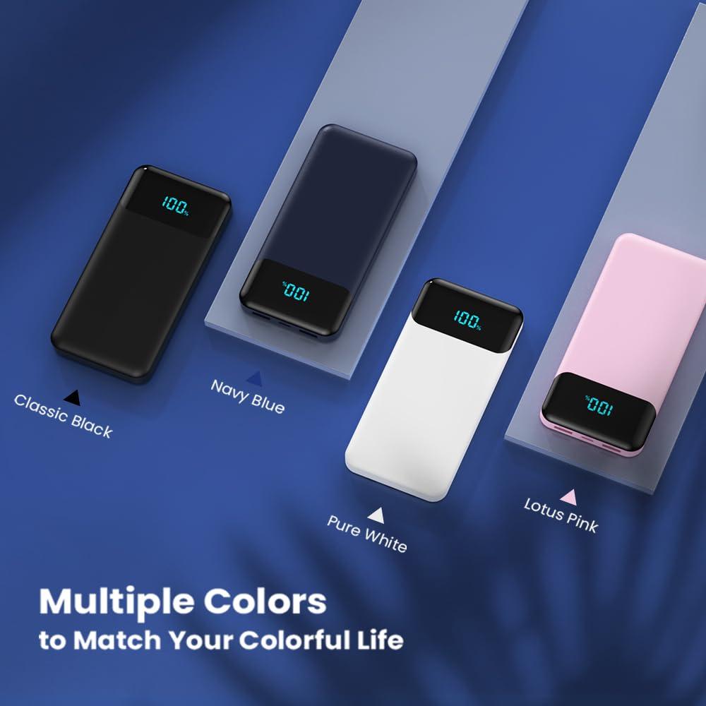 Portable Charger 40800mAh Power Bank with 3 Built-in Cable,25W PD USB C in&Out Power Bank Fast Phone Charging,QC4.0 LED Display Portable Battery Pack Compatible with iPhone 16/15, Galaxy Android-Black - Image 8