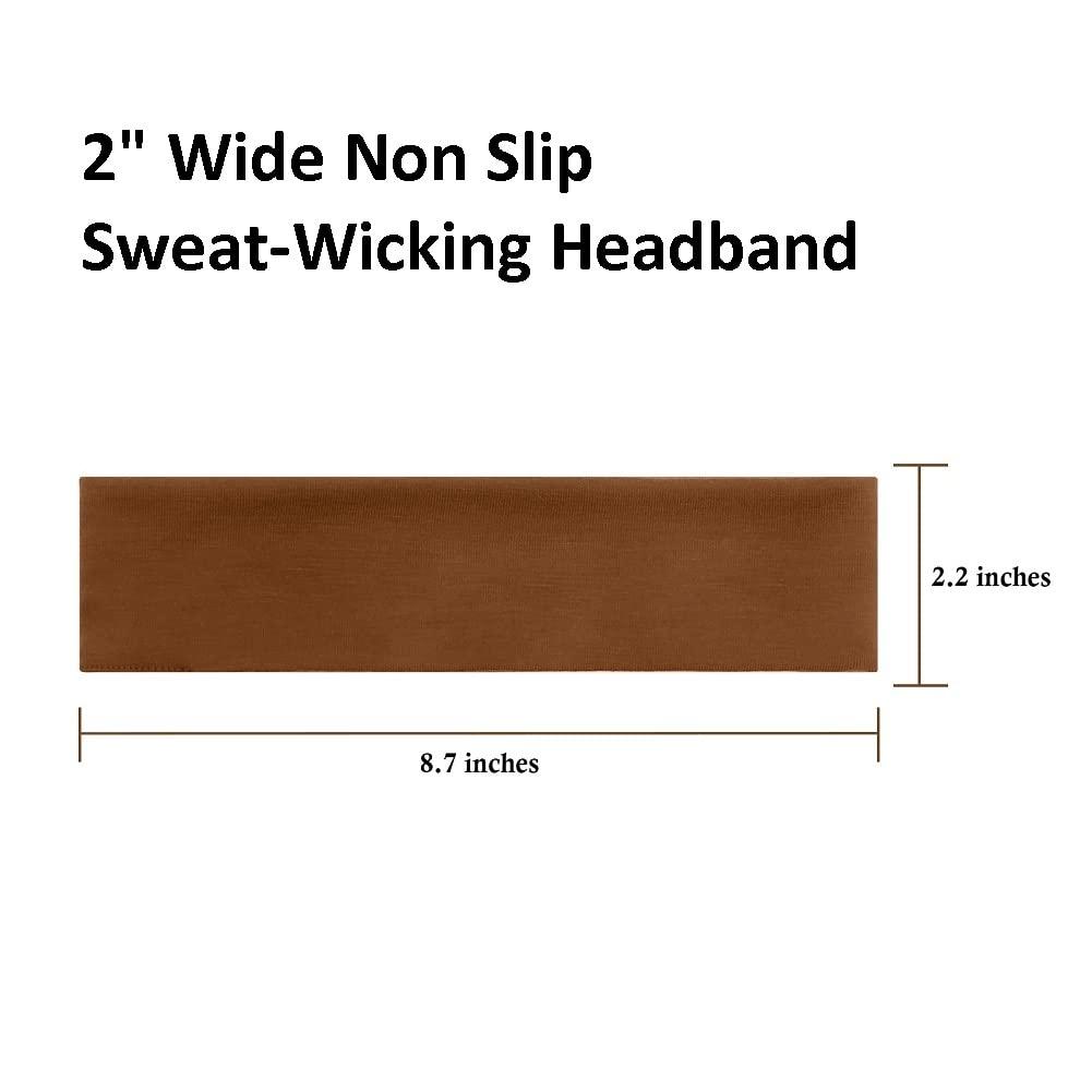 TERSE Headbands for Women Short Hair Non Slip Elastic Sweat Hairbands Soft Fabric Hair Bands Workout Yoga Running Sport Thin Hair Wrap for Girls - Image 2