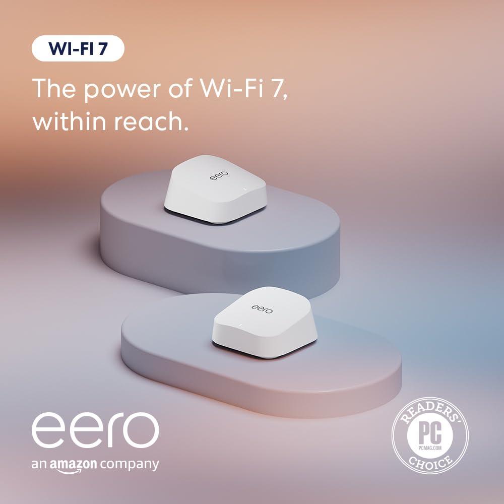 Introducing Amazon eero 7 dual-band mesh Wi-Fi 7 router (newest model) - Supports internet plans up to 2.5 Gbps, Coverage up to 4,000 sq. ft., 2-pack - Image 6