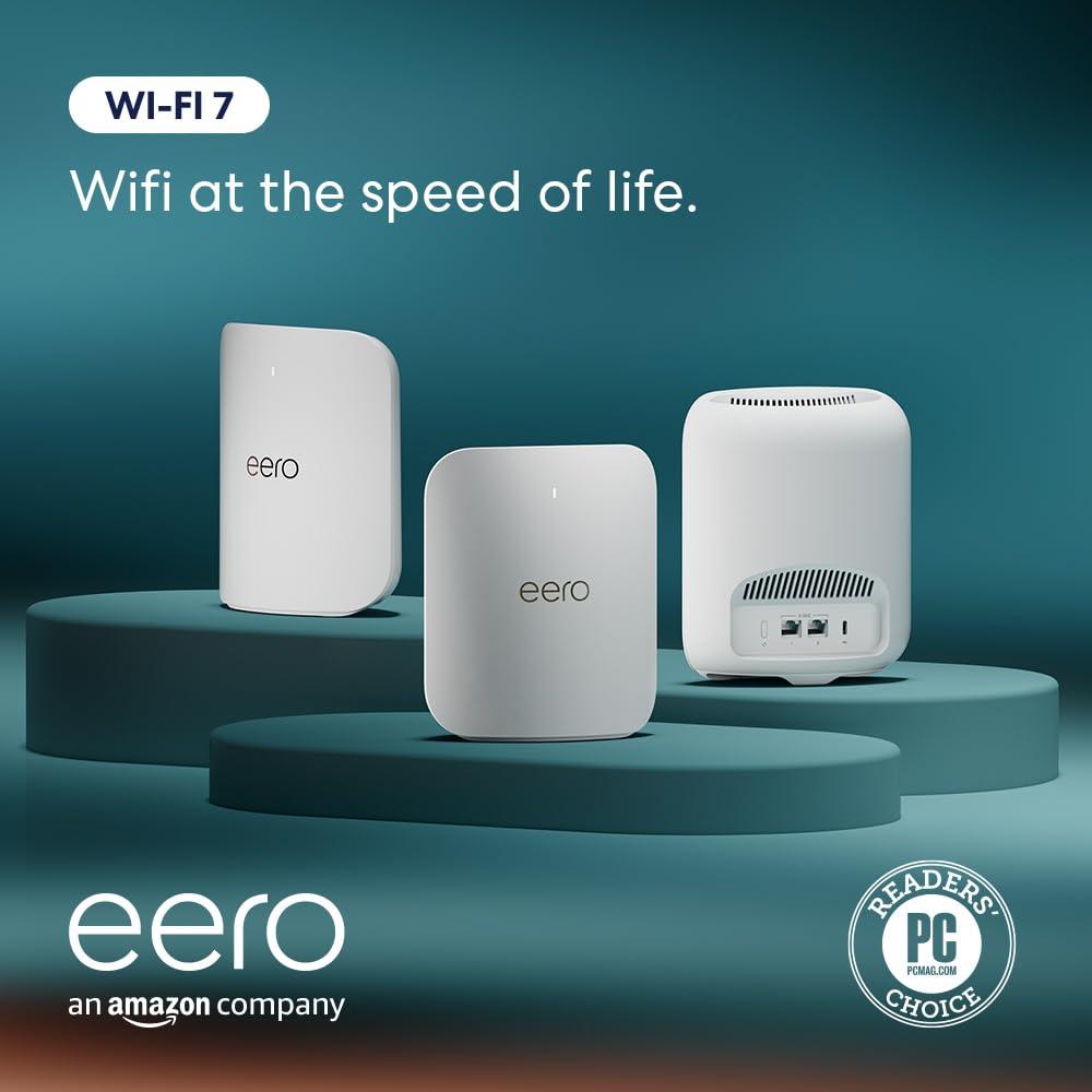 Introducing Amazon eero Pro 7 tri-band mesh Wi-Fi 7 router (newest model) - Supports internet plans up to 5 Gbps, Coverage up to 6,000 sq. ft., 3-pack - Image 6