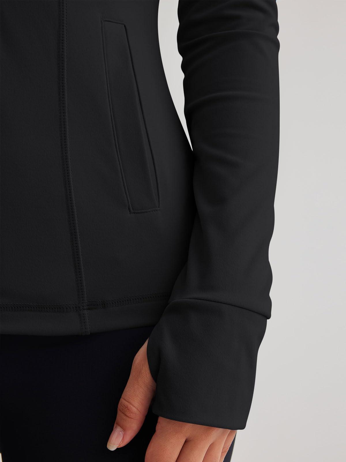 Trendy Queen Womens Lightweight Zip Up Jackets Mock Turtleneck Fall Hoodies Fitted 2025 Athletic Workout Clothes with Pockets - Image 5