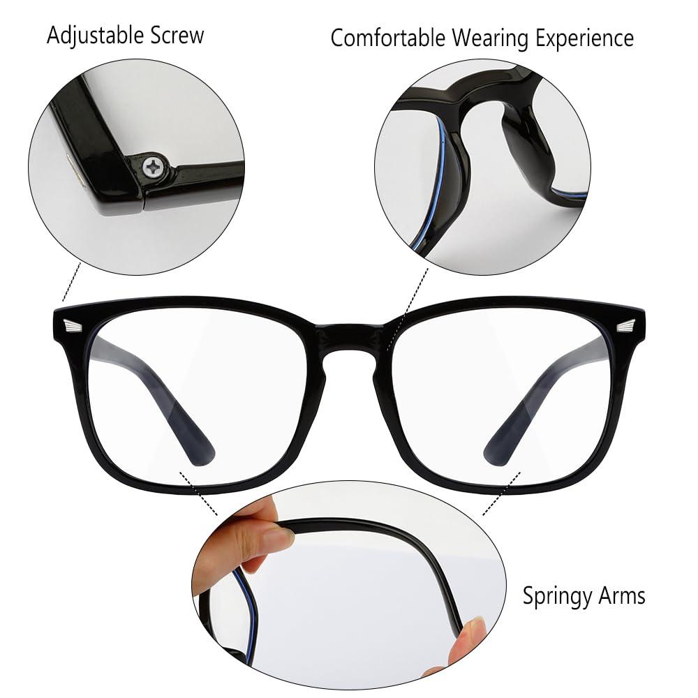 Yekepal Blue Light Blocking Glasses, 2 Pack Blue Light Glasses Men, Blue Light Glasses Women Eyeglasses Bluelight Eyestrain - Image 3