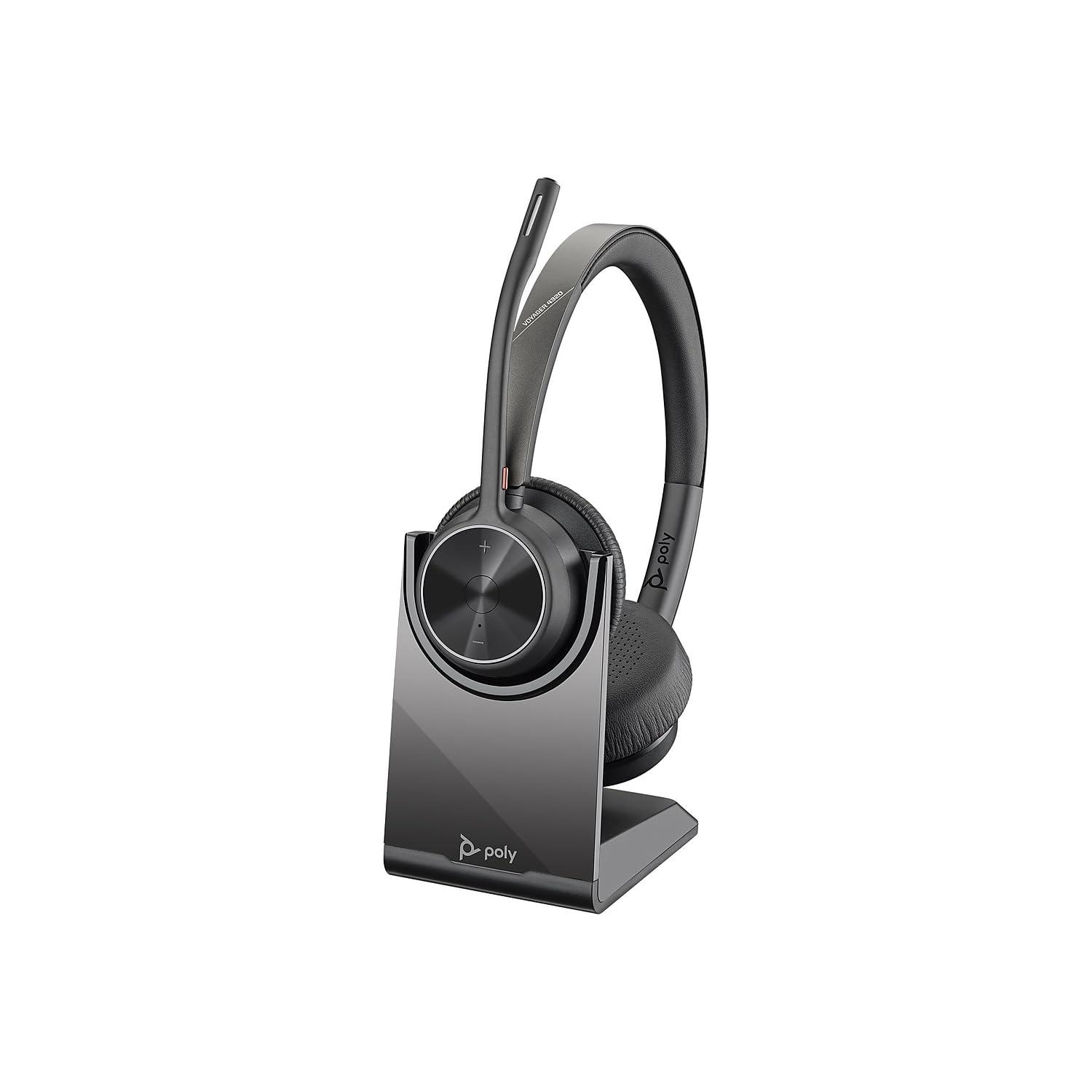 Plantronics Voyager 4320 UC Bluetooth On Ear Computer Headset, Black and Gray (218479-01)
