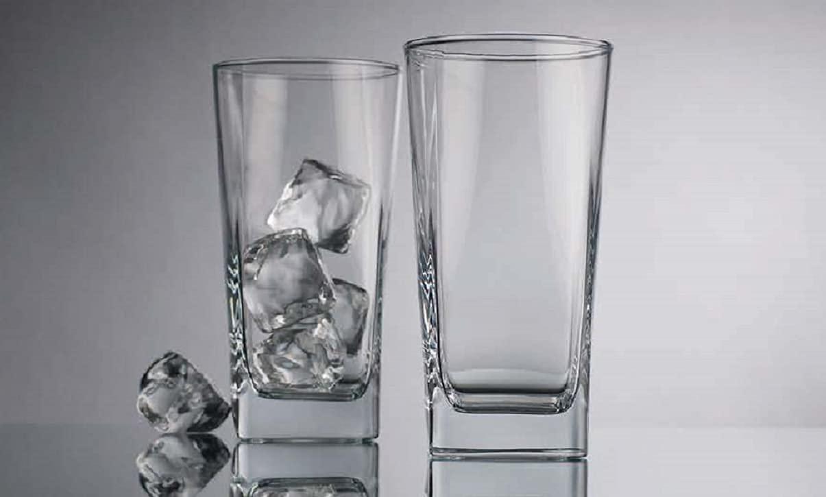 Home Essentials & Beyond Highball Glasses 16 Oz. Set of 4 Tall Square Glass Cups Premium Quality Beverage Cooler Glassware. Uses for Bar Glasses, Water, Juice, and Cocktails. - Image 9