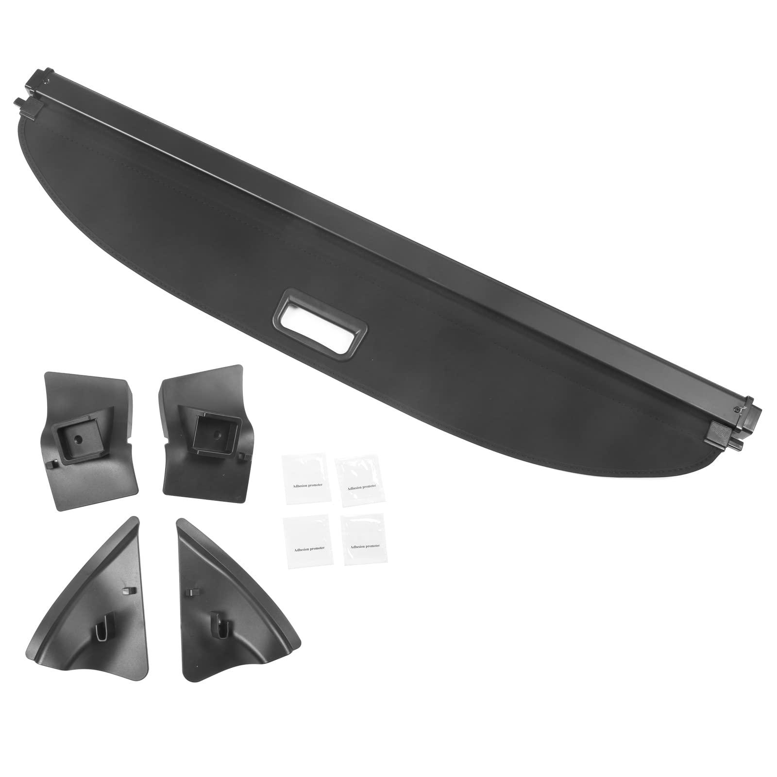 IKON MOTORSPORTS, Rear Cargo Cover Compatible with 2020-2022 Tesla Model Y, Retractable Rear Trunk Security Cargo Cover Black PVC & Aluminum Alloy Canvas Style - Image 6