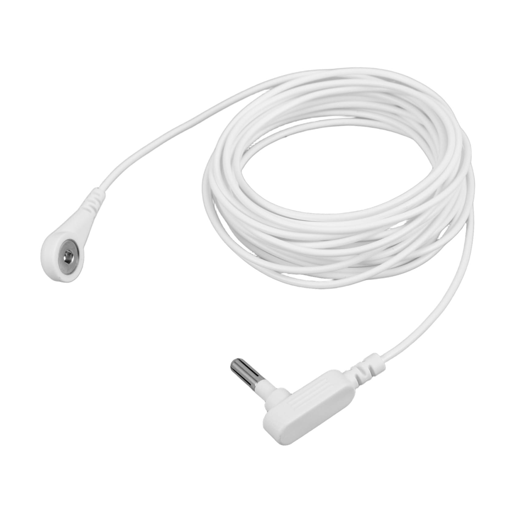 Garneck Ground Wire Accessories Simple Connector Table Pad Grounding Wire Cable Accessories Anti-Static Grounding Wire Power Cord Connector Mouse Pad Grounding Wire Plastic White