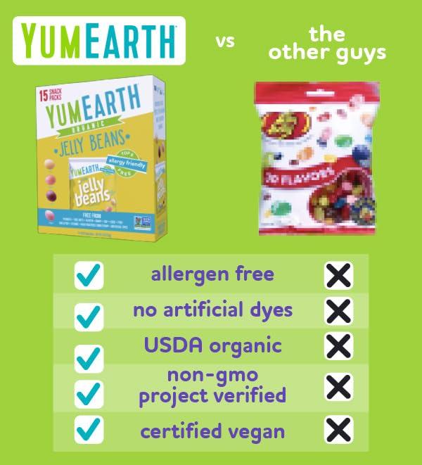 YumEarth Organic Jelly Beans - Fruity Candy Snack Packs, Gluten Free Snacks for Kids - Allergy Friendly, Non-GMO, No Artificial Flavors or Dyes - Assorted Flavors, 7.5 oz. (Pack of 15) - Image 5