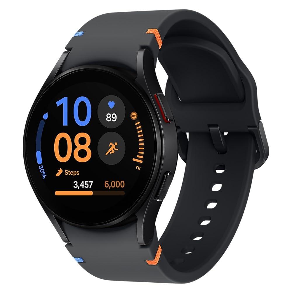 Samsung Galaxy Watch FE (40mm) AI Smartwatch w/ 1.2" Amoled Screen, Wear OS 5, Wi-Fi, Bluetooth, Heart Rate, International Model R861N (Black)