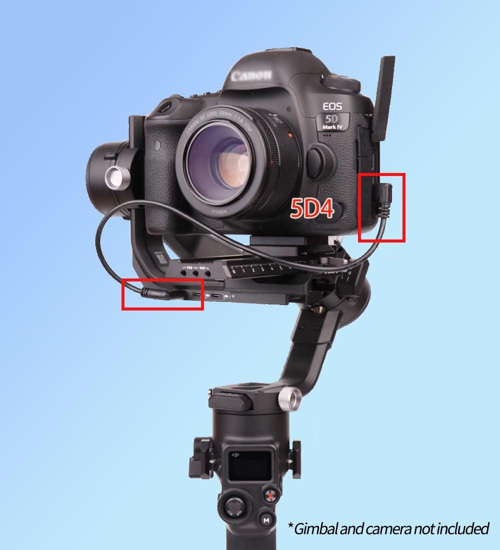 RS Multi-Camera Control Cable(USB-C to Micro), Right Angle, for DJI RS4 Pro RS4 RS3 Pro RS3 Mini RS3 RSC2 RS2 Gimbal Stabilizer, for SONY a7m2 a9 for CANON 5d4 5dsr NIKON Panasonic Fujifilm Camera - Image 6