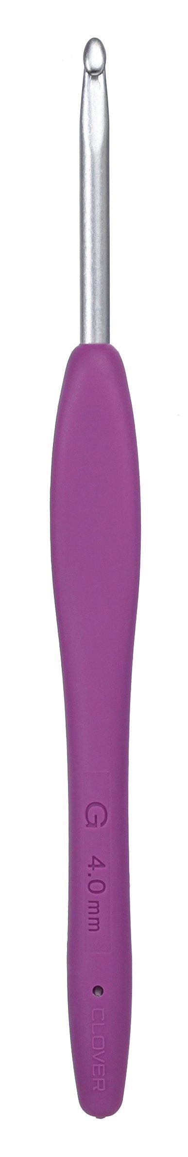 Clover 1045/G Purple Amour Crochet Hook, Size G, 4.0mm - Image 3